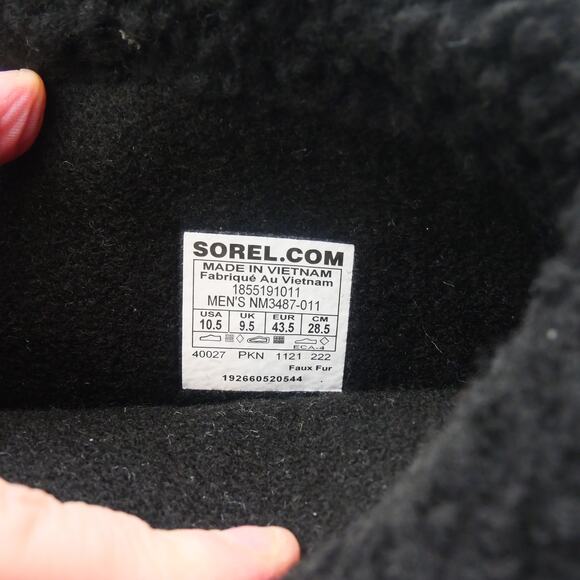 NEW Sorel  Men's 10.5 1964 PAC Nylon WP Winter Snow Boots Caribou Black - Picture 3 of 7